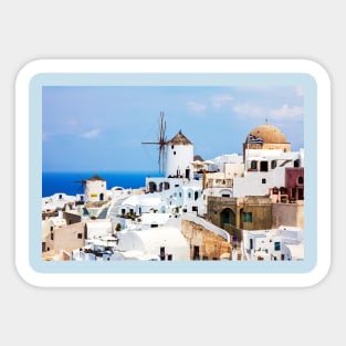 Oia, Santorini Windmills Sticker